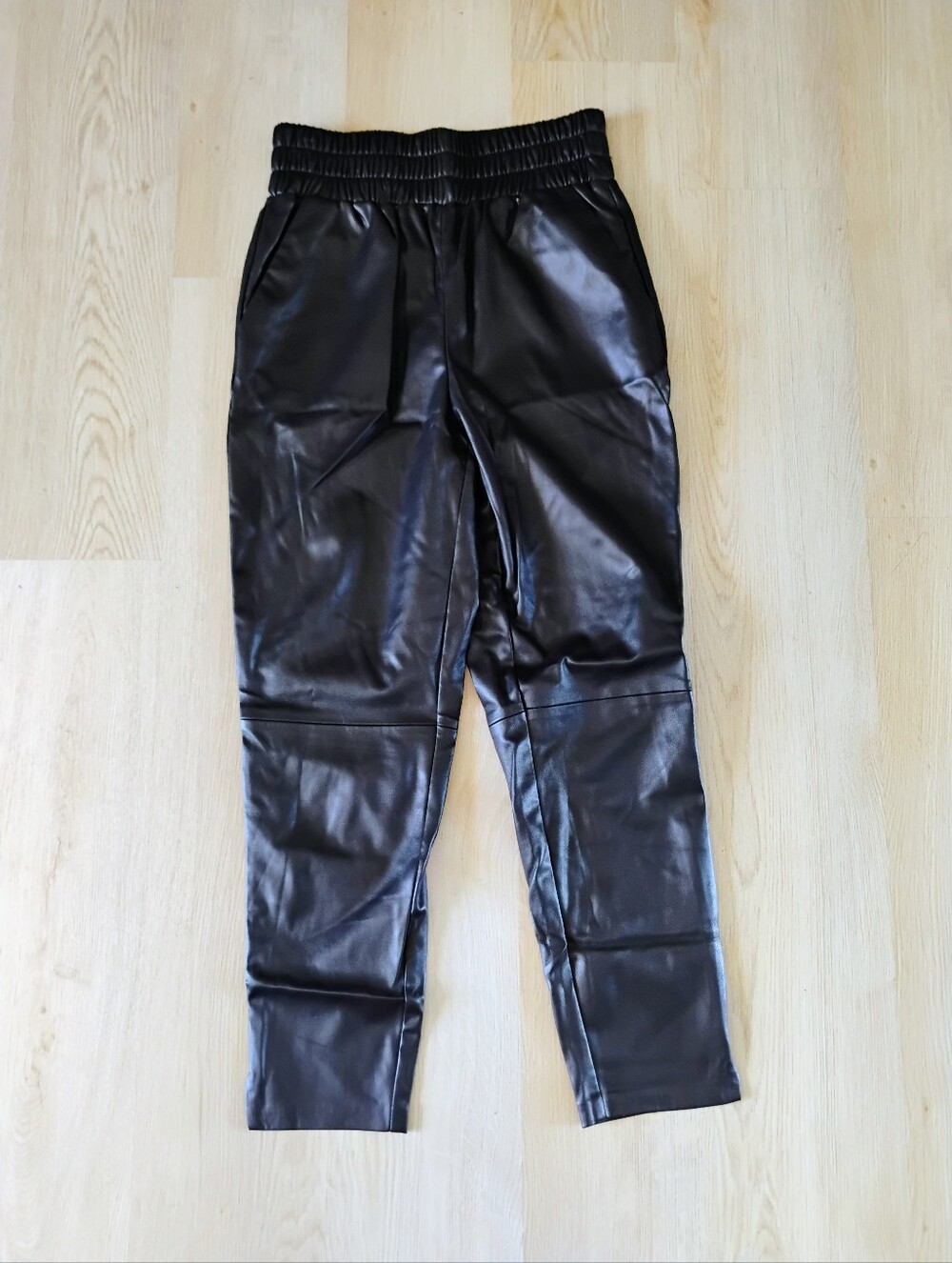 Anine Bing Women's Black Faux Leather Leggings